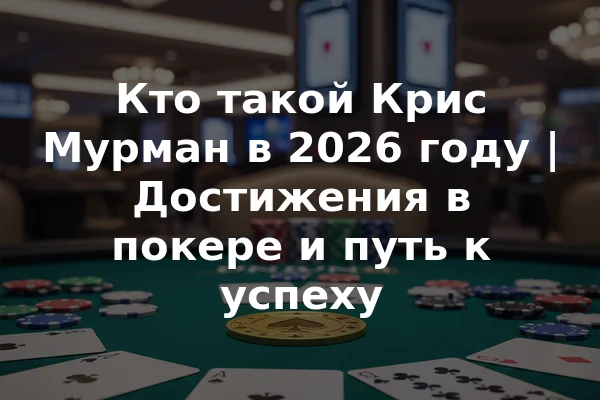 Кто такой Крис Мурман в 2026 году | Достижения в покере и путь к успеху