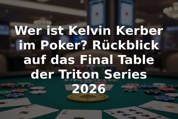 Wer ist Kelvin Kerber im Poker? Rückblick auf das Final Table der Triton Series 2026