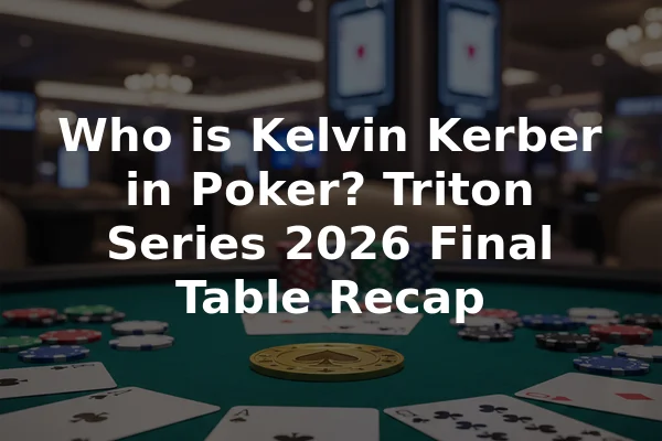 Who is Kelvin Kerber in Poker? Triton Series 2026 Final Table Recap