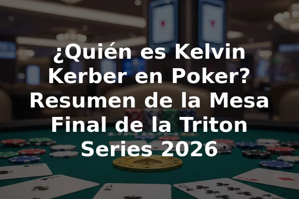 ¿Quién es Kelvin Kerber en Poker? Resumen de la Mesa Final de la Triton Series 2026