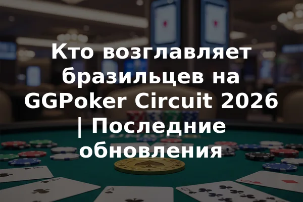 Кто возглавляет бразильцев на GGPoker Circuit 2026 | Последние обновления