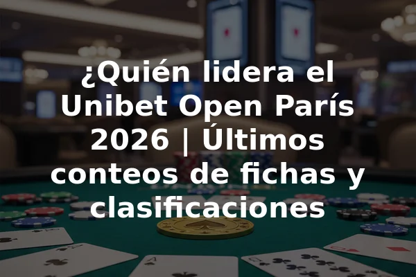 ¿Quién lidera el Unibet Open París 2026 | Últimos conteos de fichas y clasificaciones