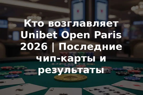 Кто возглавляет Unibet Open Paris 2026 | Последние чип-карты и результаты