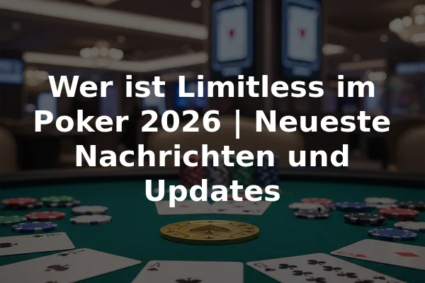 Wer ist Limitless im Poker 2026 | Neueste Nachrichten und Updates