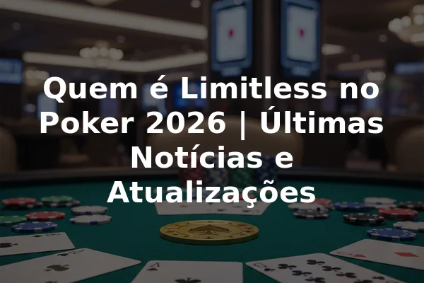 Quem é Limitless no Poker 2026 | Últimas Notícias e Atualizações