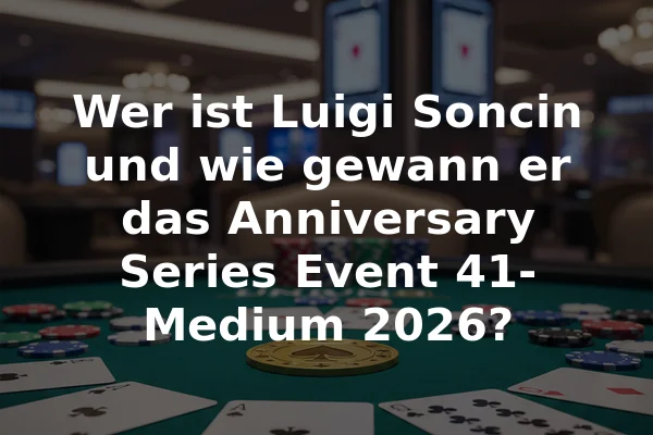 Wer ist Luigi Soncin und wie gewann er das Anniversary Series Event 41-Medium 2026?