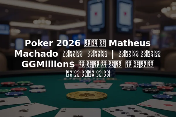 Poker 2026 में Matheus Machado कौन हैं | नवीनतम GGMillion$ फ़ाइनल टेबल समाचार