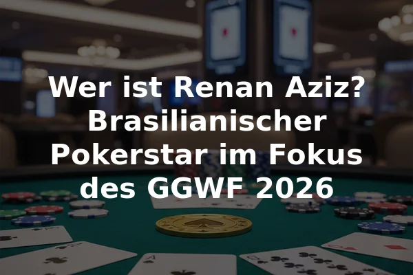 Wer ist Renan Aziz? Brasilianischer Pokerstar im Fokus des GGWF 2026