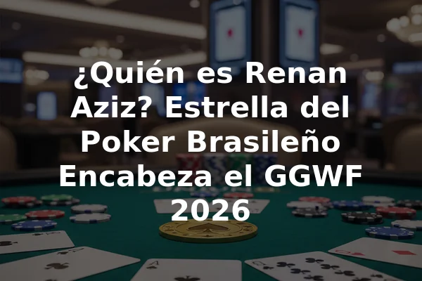 ¿Quién es Renan Aziz? Estrella del Poker Brasileño Encabeza el GGWF 2026