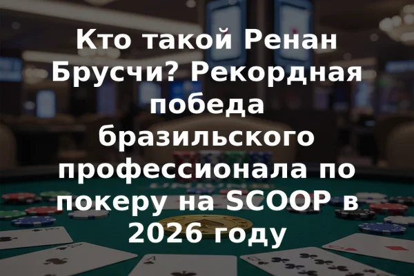 Кто такой Ренан Брусчи? Рекордная победа бразильского профессионала по покеру на SCOOP в 2026 году