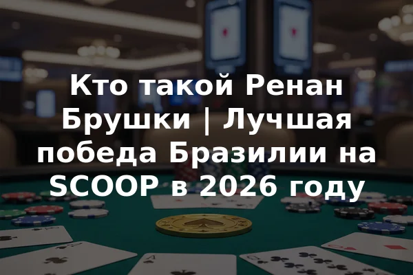 Кто такой Ренан Брушки | Лучшая победа Бразилии на SCOOP в 2026 году
