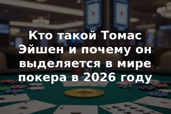 Кто такой Томас Эйшен и почему он выделяется в мире покера в 2026 году