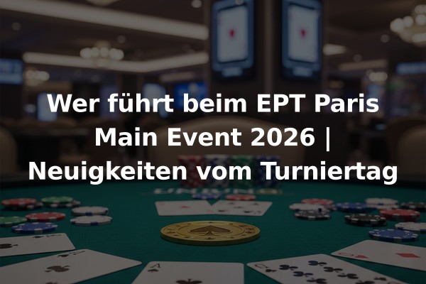 Wer führt beim EPT Paris Main Event 2026 | Neuigkeiten vom Turniertag