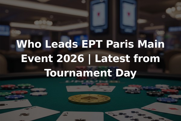 Who Leads EPT Paris Main Event 2026 | Latest from Tournament Day