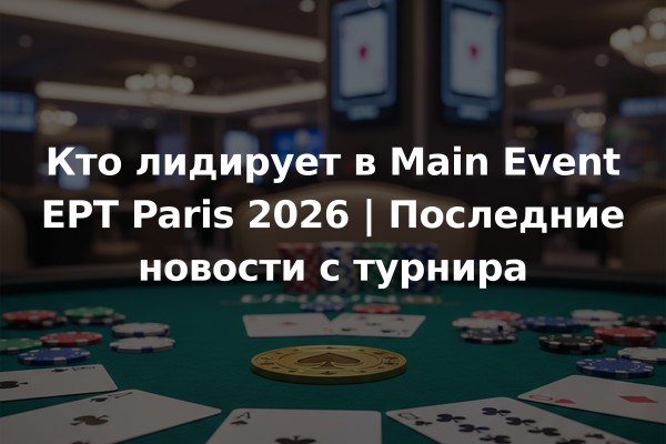 Кто лидирует в Main Event EPT Paris 2026 | Последние новости с турнира