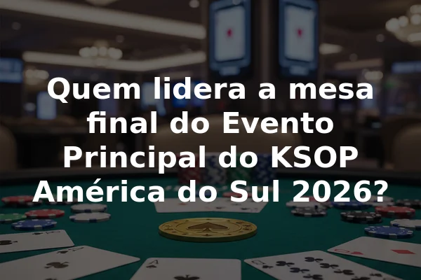 Quem lidera a mesa final do Evento Principal do KSOP América do Sul 2026?