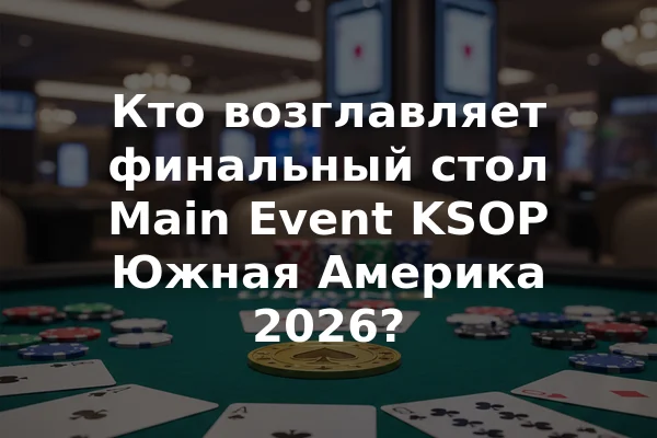 Кто возглавляет финальный стол Main Event KSOP Южная Америка 2026?