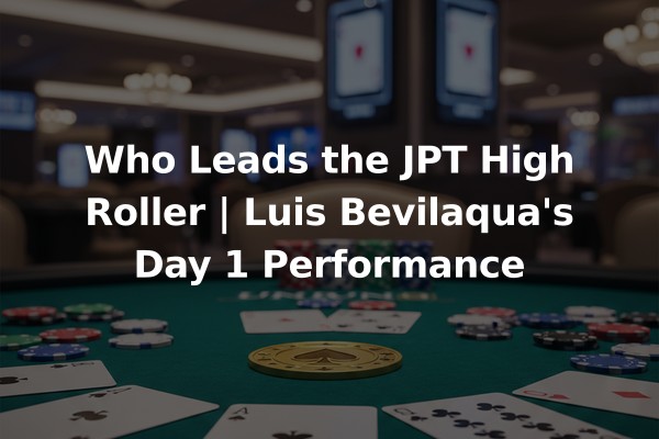 Who Leads the JPT High Roller | Luis Bevilaqua's Day 1 Performance