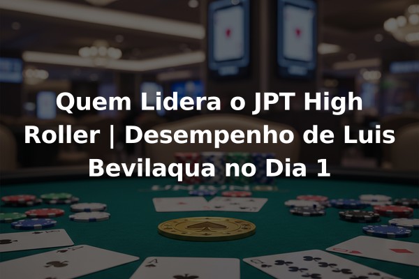Quem Lidera o JPT High Roller | Desempenho de Luis Bevilaqua no Dia 1