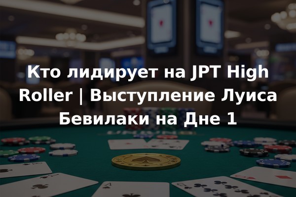 Кто лидирует на JPT High Roller | Выступление Луиса Бевилаки на Дне 1