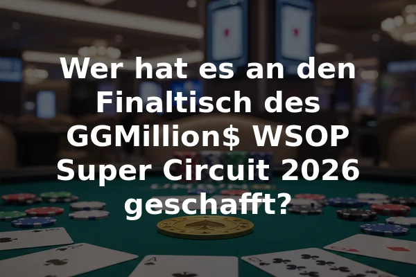 Wer hat es an den Finaltisch des GGMillion$ WSOP Super Circuit 2026 geschafft?