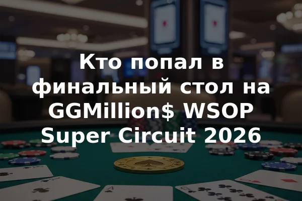 Кто попал в финальный стол на GGMillion$ WSOP Super Circuit 2026