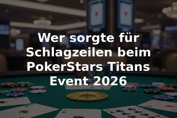Wer sorgte für Schlagzeilen beim PokerStars Titans Event 2026