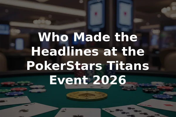 Who Made the Headlines at the PokerStars Titans Event 2026