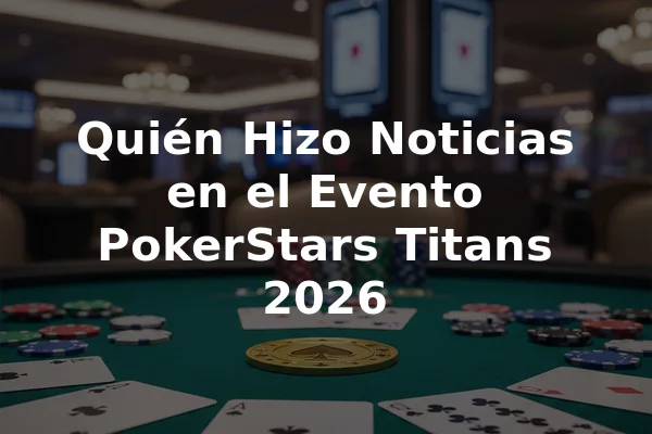 Quién Hizo Noticias en el Evento PokerStars Titans 2026