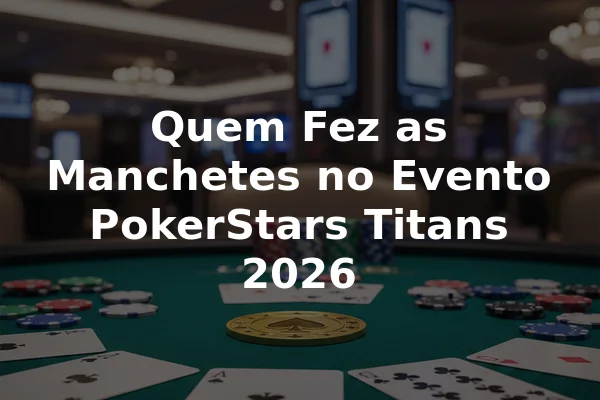 Quem Fez as Manchetes no Evento PokerStars Titans 2026