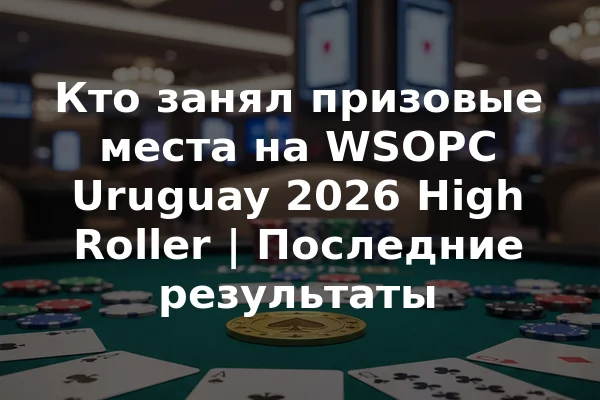 Кто занял призовые места на WSOPC Uruguay 2026 High Roller | Последние результаты