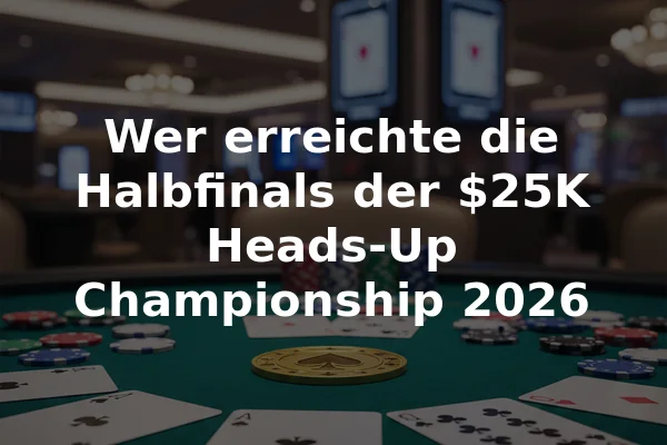 Wer erreichte die Halbfinals der $25K Heads-Up Championship 2026