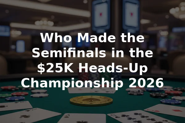 Who Made the Semifinals in the $25K Heads-Up Championship 2026
