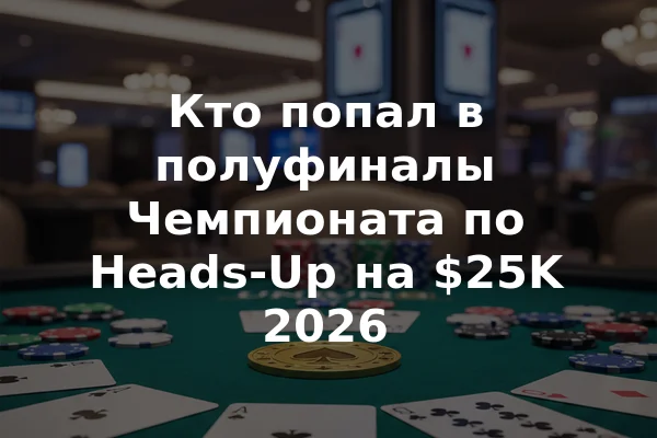 Кто попал в полуфиналы Чемпионата по Heads-Up на $25K 2026