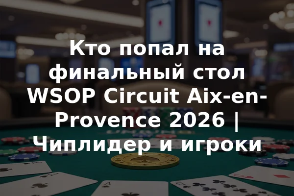 Кто попал на финальный стол WSOP Circuit Aix-en-Provence 2026 | Чиплидер и игроки