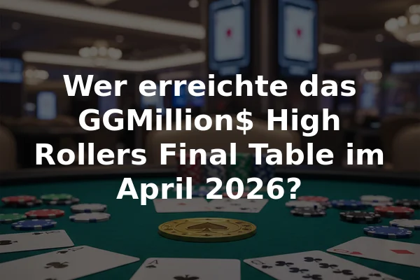 Wer erreichte das GGMillion$ High Rollers Final Table im April 2026?