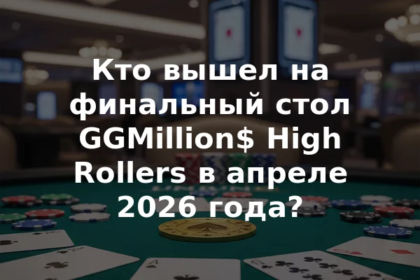 Кто вышел на финальный стол GGMillion$ High Rollers в апреле 2026 года?