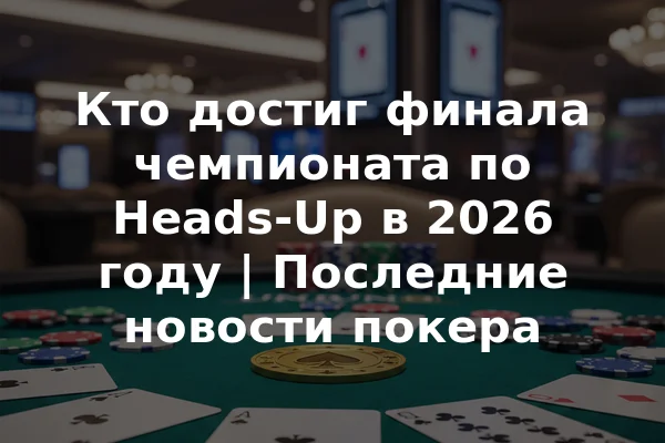 Кто достиг финала чемпионата по Heads-Up в 2026 году | Последние новости покера