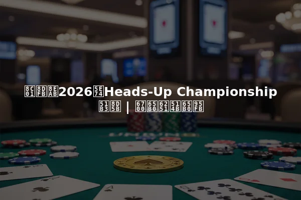 谁跻身2026年Heads-Up Championship决赛 | 最新扑克新闻