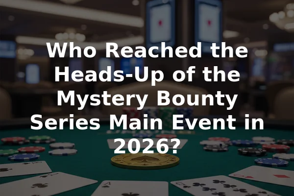Who Reached the Heads-Up of the Mystery Bounty Series Main Event in 2026?