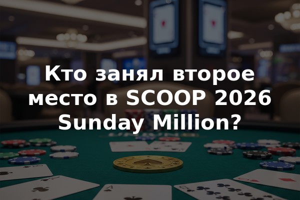Кто занял второе место в SCOOP 2026 Sunday Million?