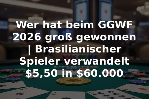 Wer hat beim GGWF 2026 groß gewonnen | Brasilianischer Spieler verwandelt $5,50 in $60.000