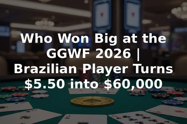 Who Won Big at the GGWF 2026 | Brazilian Player Turns $5.50 into $60,000