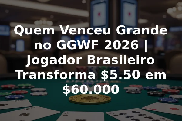 Quem Venceu Grande no GGWF 2026 | Jogador Brasileiro Transforma $5.50 em $60.000