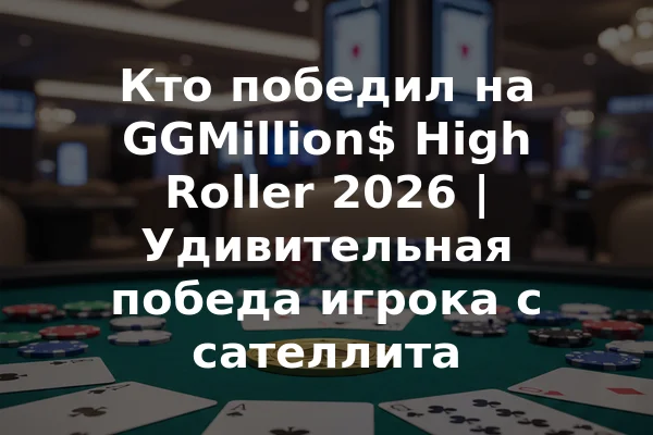 Кто победил на GGMillion$ High Roller 2026 | Удивительная победа игрока с сателлита