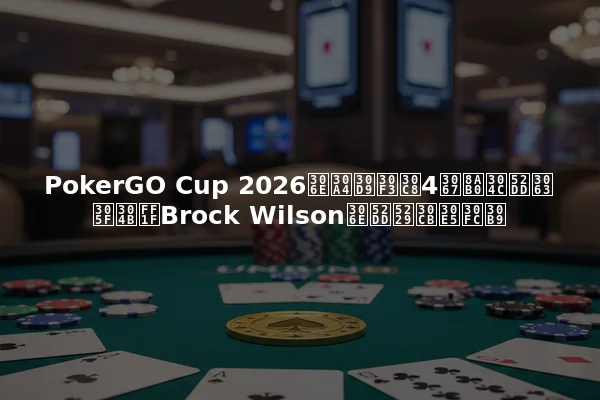 PokerGO Cup 2026のイベント4で誰が勝ったか？Brock Wilsonの勝利ニュース