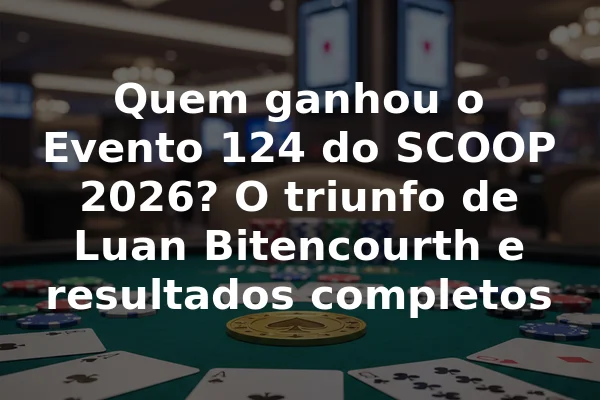 Quem ganhou o Evento 124 do SCOOP 2026? O triunfo de Luan Bitencourth e resultados completos