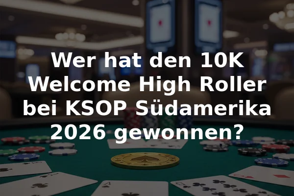 Wer hat den 10K Welcome High Roller bei KSOP Südamerika 2026 gewonnen?