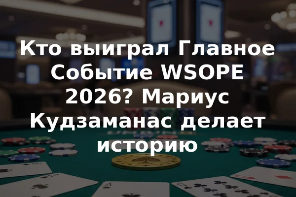 Кто выиграл Главное Событие WSOPE 2026? Мариус Кудзаманас делает историю