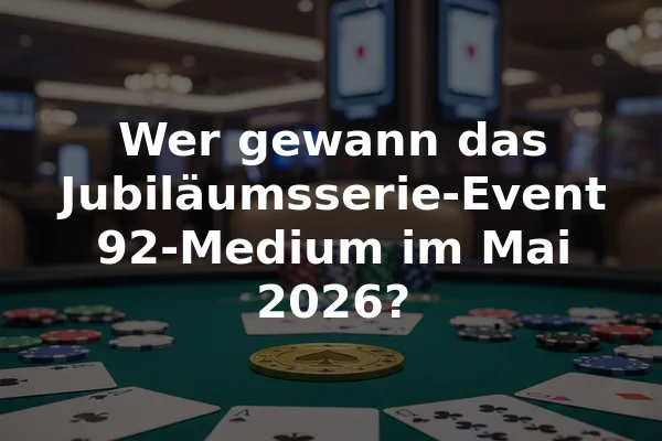 Wer gewann das Jubiläumsserie-Event 92-Medium im Mai 2026?